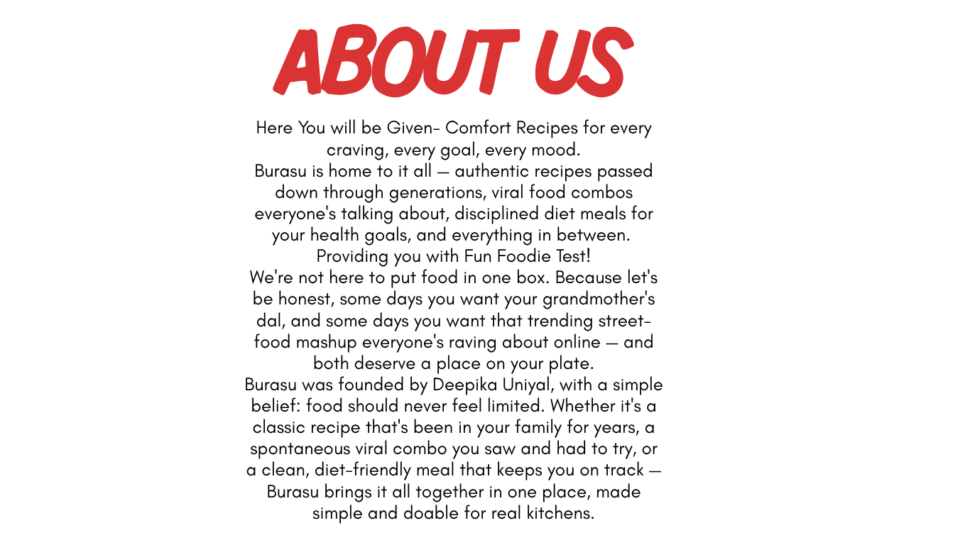 Homepage Section-About Us Burasu Recipes